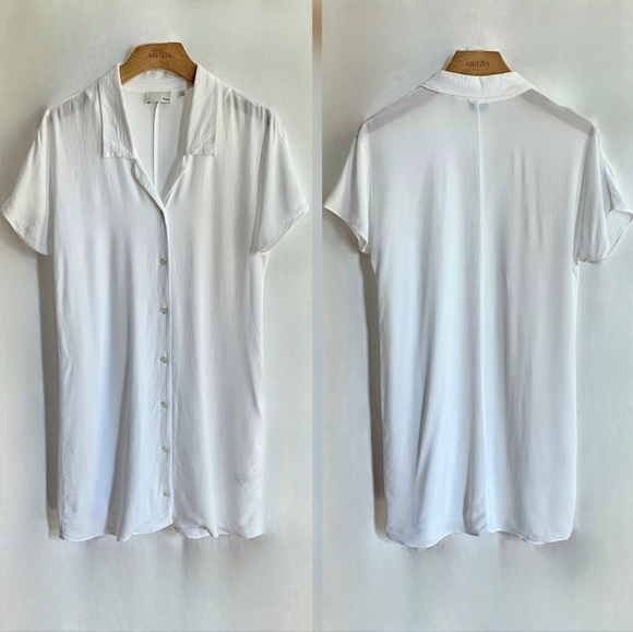 🇨🇦 Aritzia Wilfred Free Radhika White Shirt Dress - Picture 9 of 10